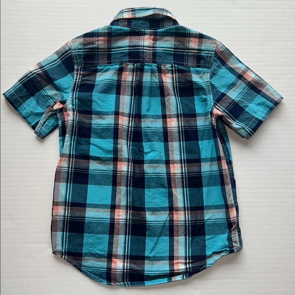 babyGAP Blue Harmony Plaid Short Sleeve Shirt - 5